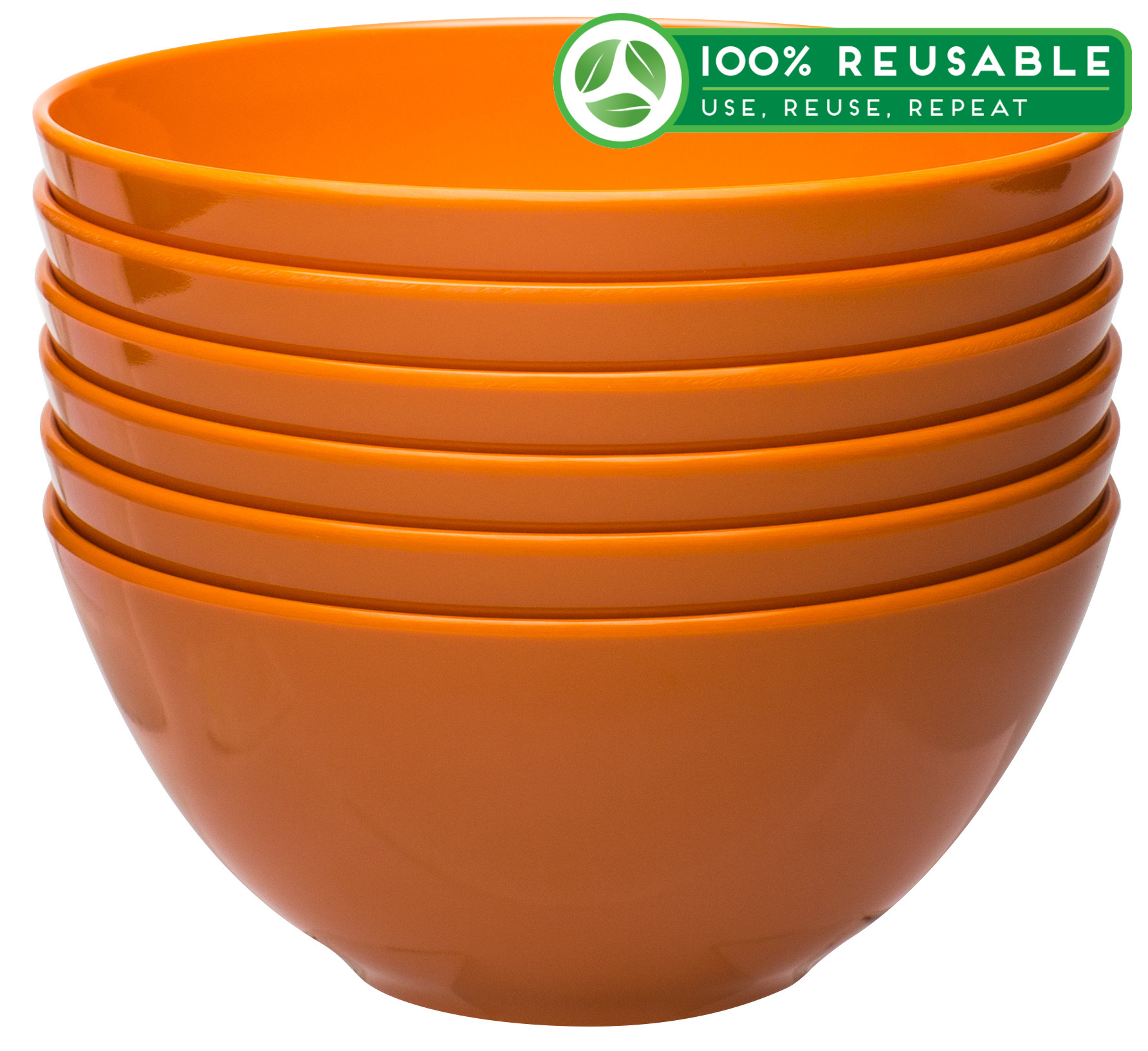 Ella 30 ounce Soup Bowl, Orange, 6-piece set slideshow image 1 Ella 30 ounce Soup Bowl, Orange, 6-piece set slideshow image 1