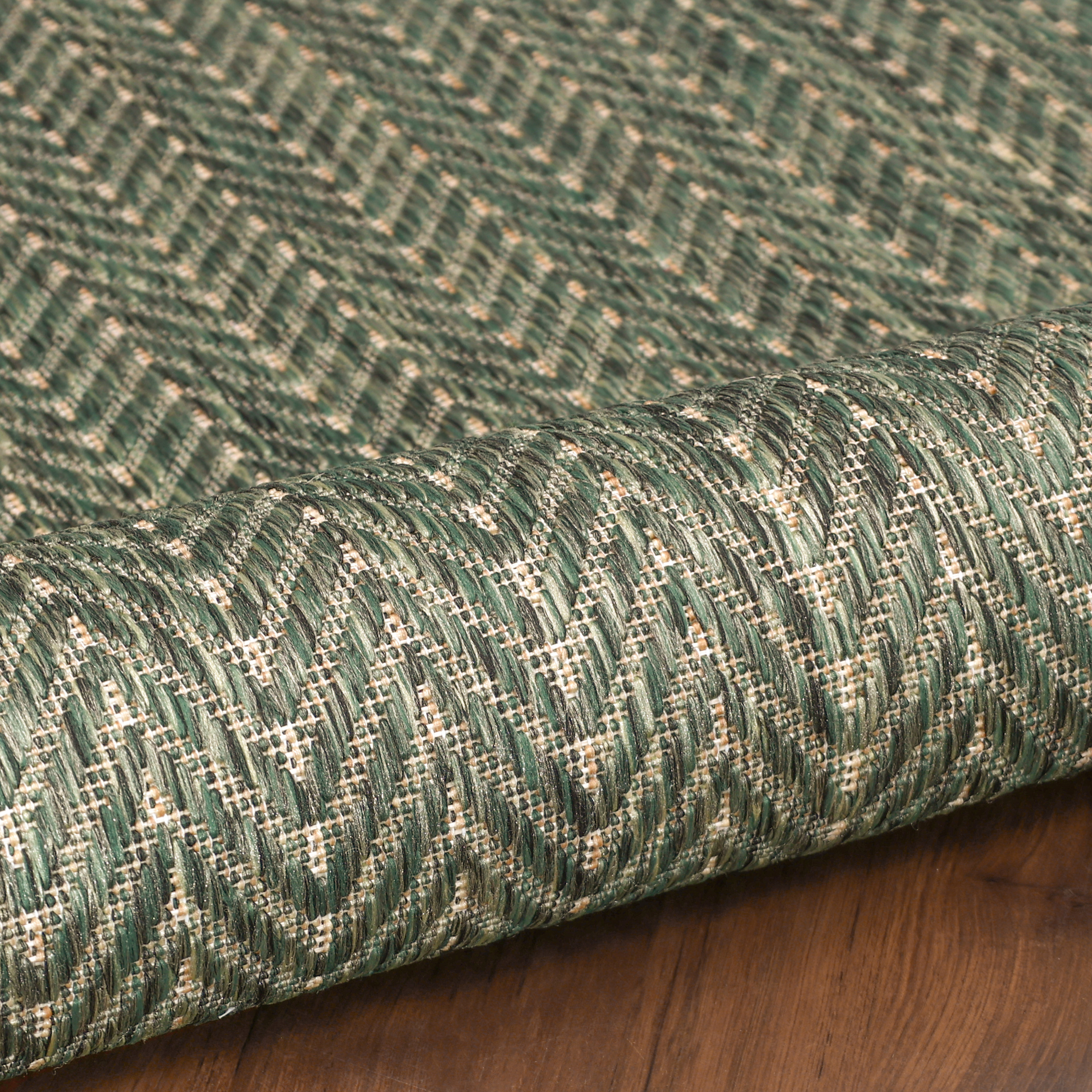 Nourison Horizon Indoor/Outdoor 8' x Round Green Modern Rug