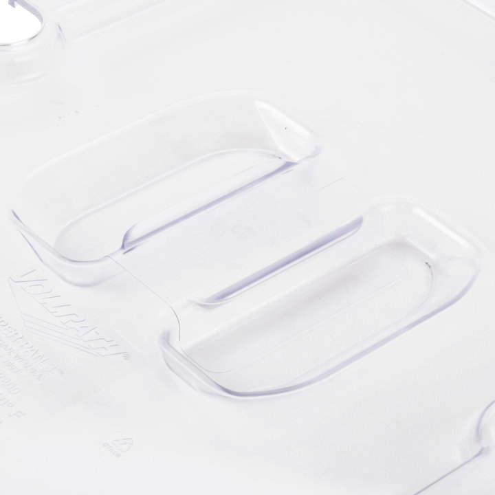 Half-size Super Pan® slotted clear polycarbonate cover