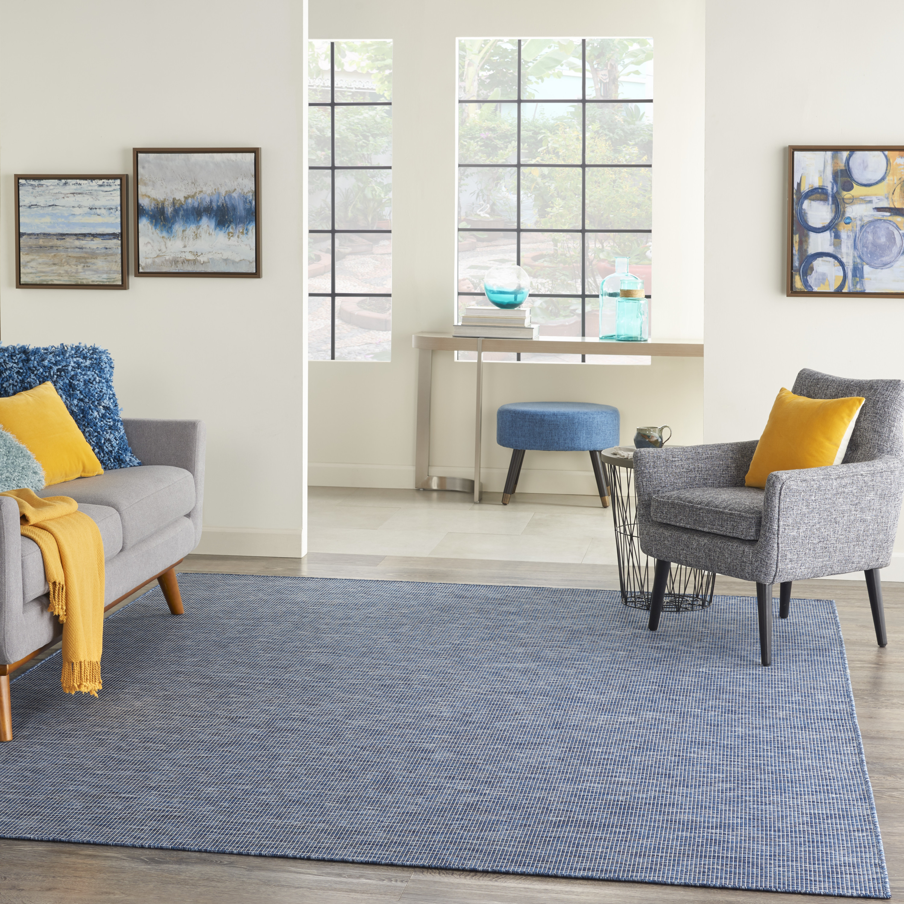 Nourison Positano 8' x 10' Navy Blue Modern Rug