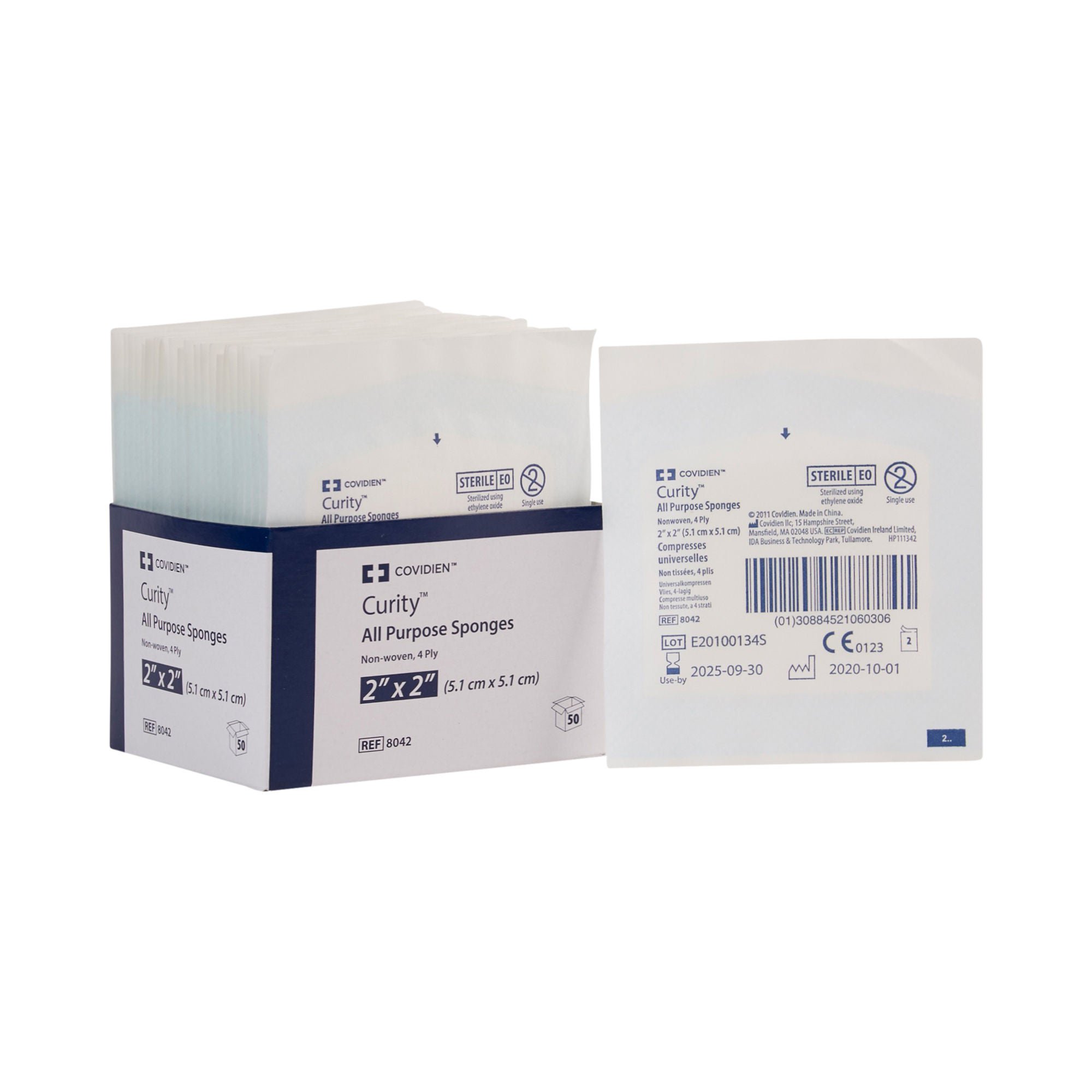 Curity™ Sterile Nonwoven Sponge, 2 x 2 Inch, Four-Ply