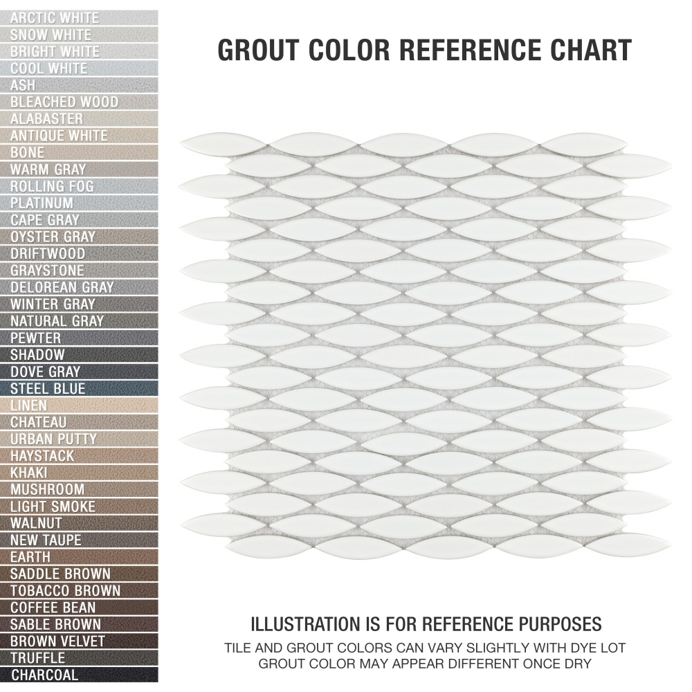 Sample – Pescado Glossy Blanco Porcelain Mosaic Tile