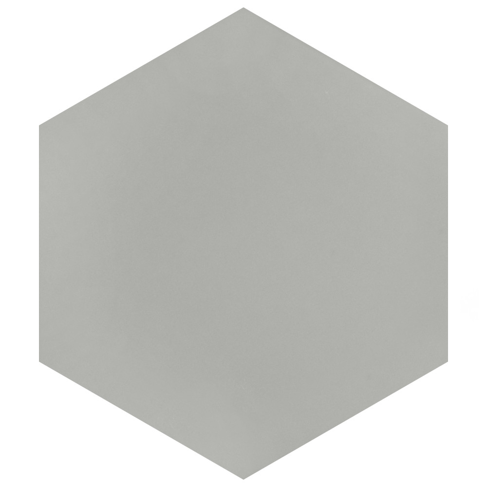 Textile Basic Hex Silver 8-5/8 in. x 9-7/8 in. Porcelain Floor and Wall Tile
