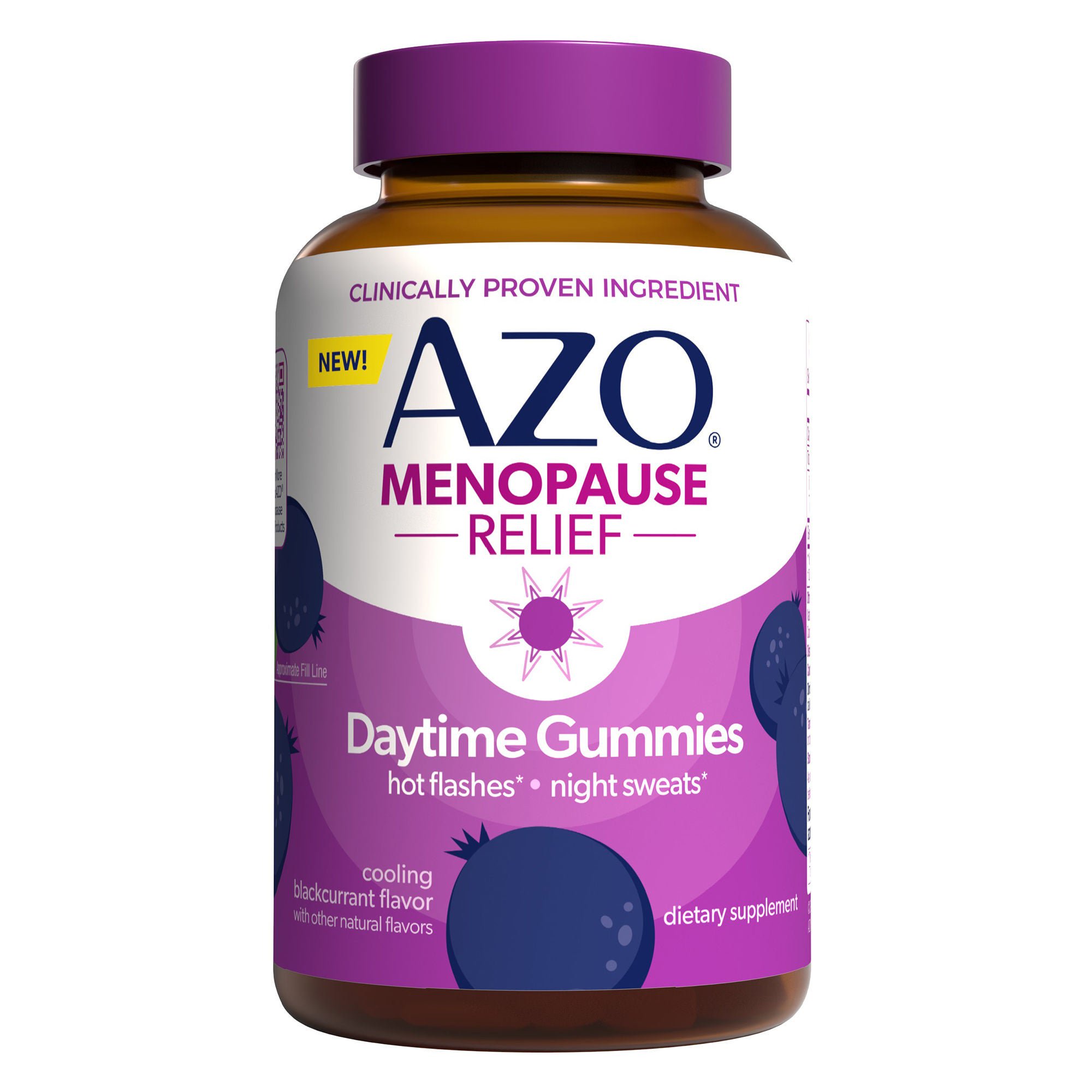 Dietary Supplement AZO® Genistein 30 mg Gummie 30 Gummies Blackcurrant Flavor