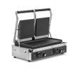 208- to 240-volt double panini sandwich grill with cast-iron flat plates and NEMA 6-15P Plug