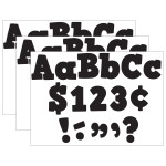 Teacher Created Resources&reg; Black Bold Block 4" Letters Combo Pack, 230 Pieces Per Pack, 3 Packs TCR5822-3