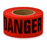 Danger Tape, Cotton Fabric, 3 in. x 150 ft., Red