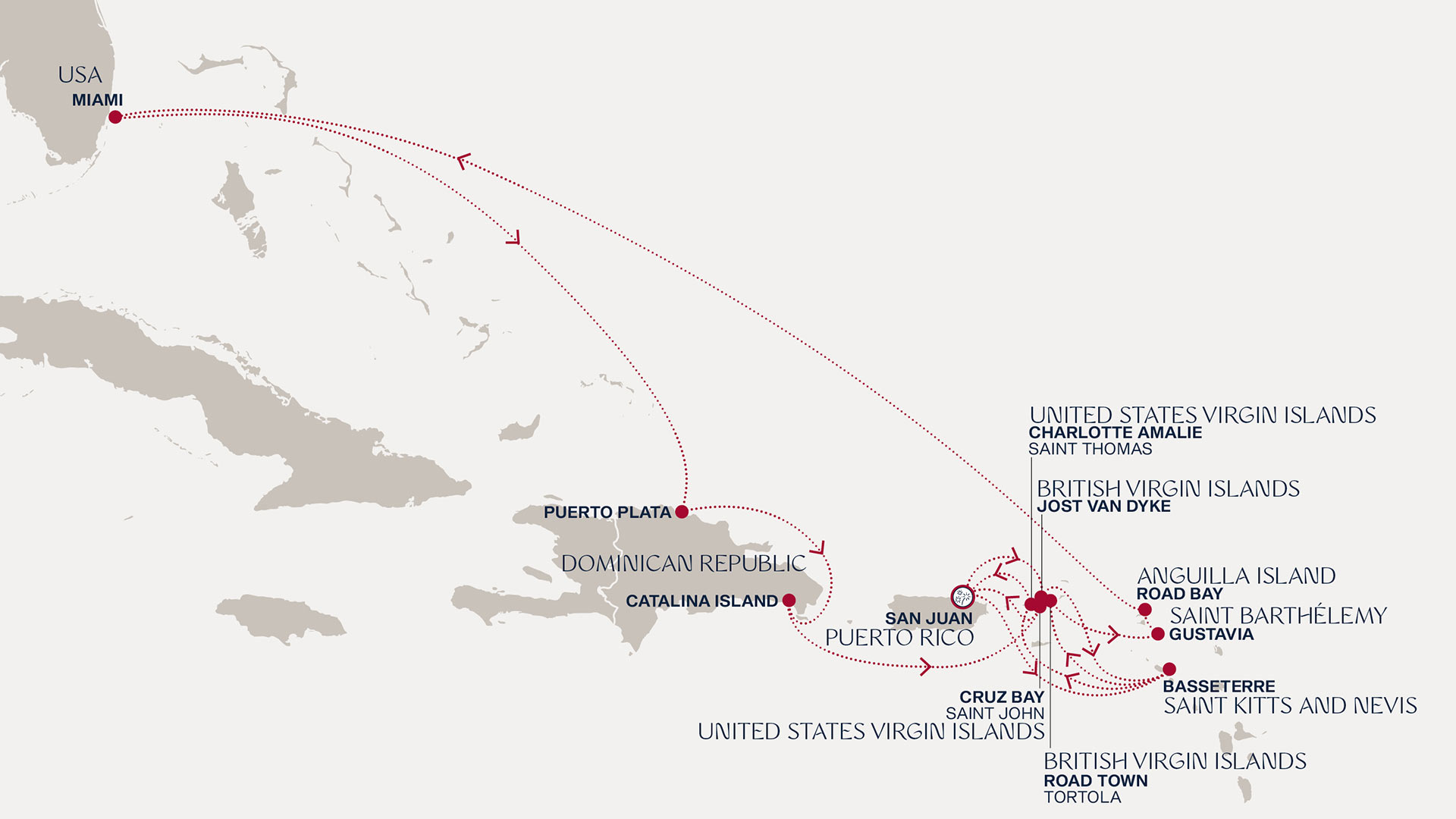 Itinerary map