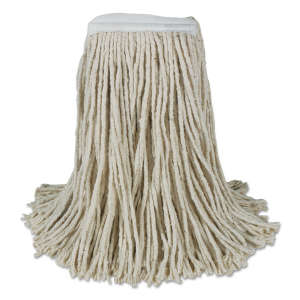 Boardwalk, Cotton Cut-End Wet Mop Head with 1.25" Headband, 20 oz, White