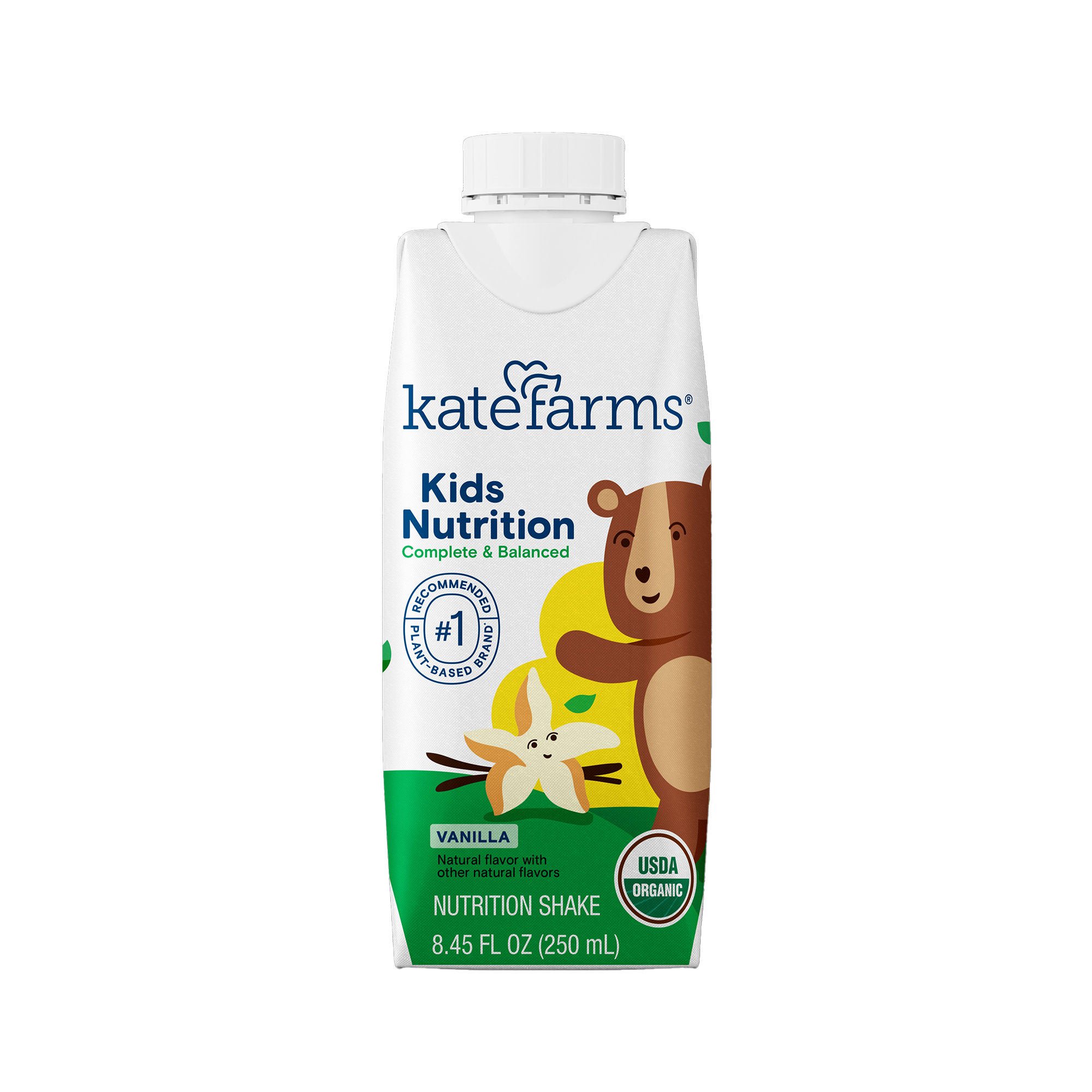 Kate Farms SUPPLEMENT, NUTRITION PED ORGANIC VAN 250ML (12/CS)
