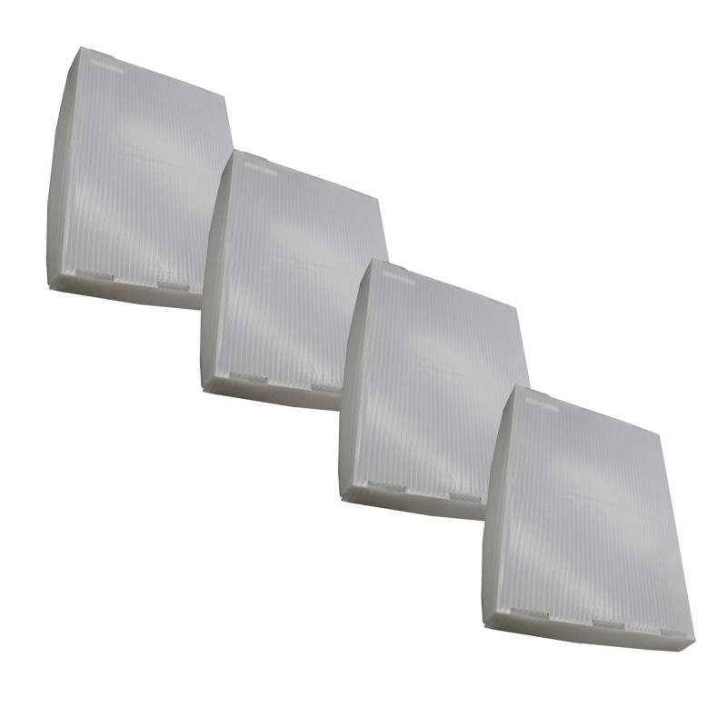Translucent+Plastic+Storage+Postal+Tote+Lids+-+4+Pack