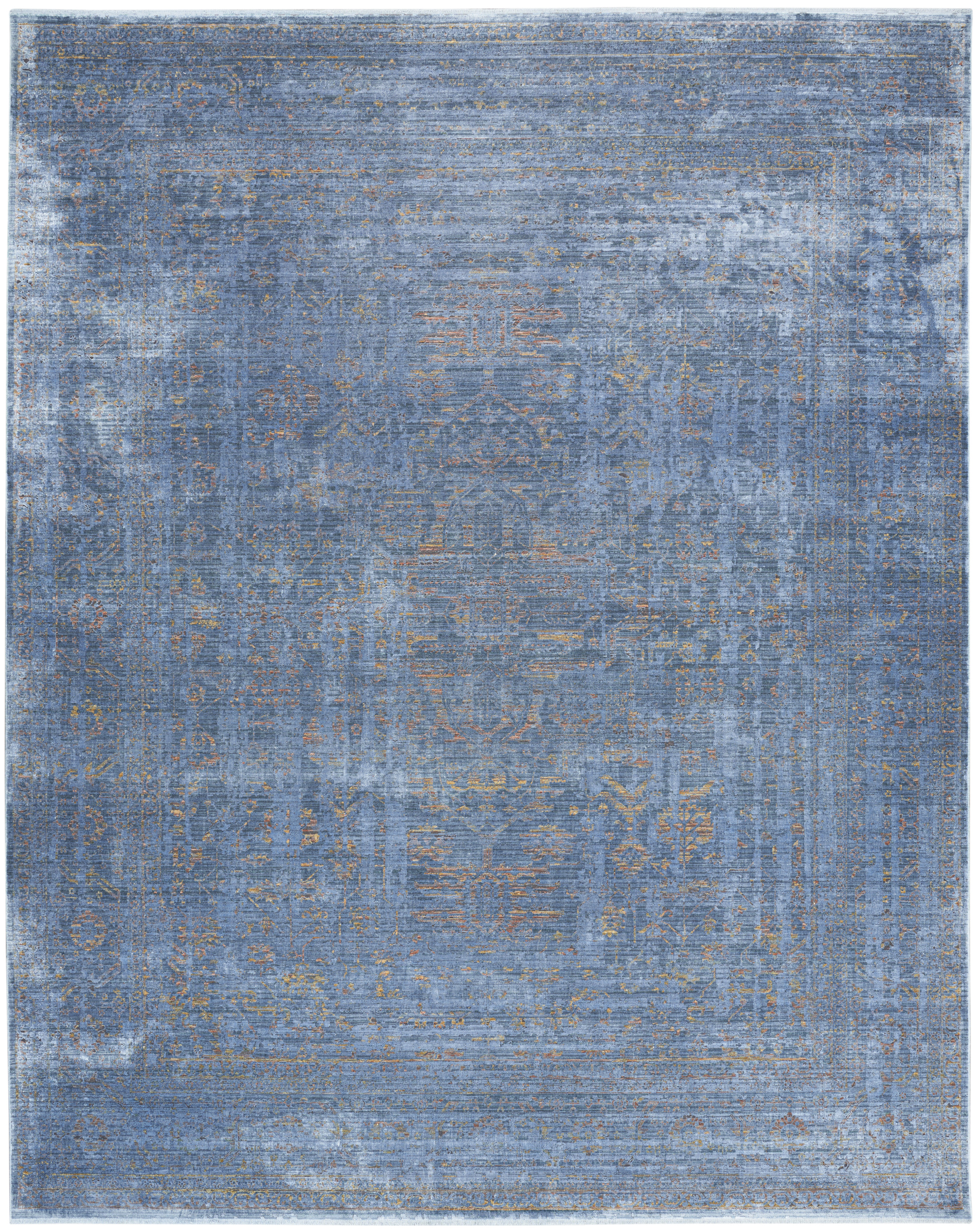 Nourison Luxurious 5'3" x 7'3" Blue Vintage Indoor Rug