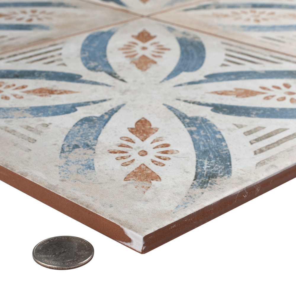 Kings Root Petal 17-5/8 in. x 17-5/8 in. Ceramic Floor and Wall Tile