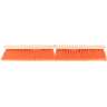 Carlisle, Flo-Pac, 24in, Flagged Bristle Hardwood Push Broom Head, Polypropylene Bristles, Orange