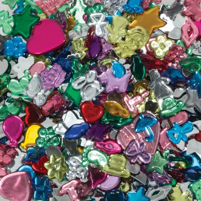 Creativity Street  Fun Gems, Assorted Shapes & Colors,  Assorted Sizes, 1/2 lb.