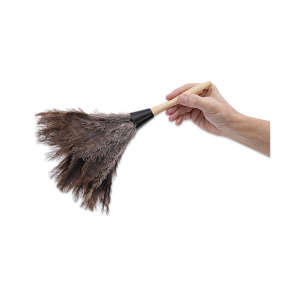Boardwalk, Professional Ostrich Feather Duster, Gray, 14" Length, 6" Handle, Ostrich Feather, Gray, 8 in