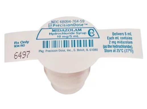 Midazolam HCl Oral Syrup 2mg/ml UD Cup 5ml -30/Pkg