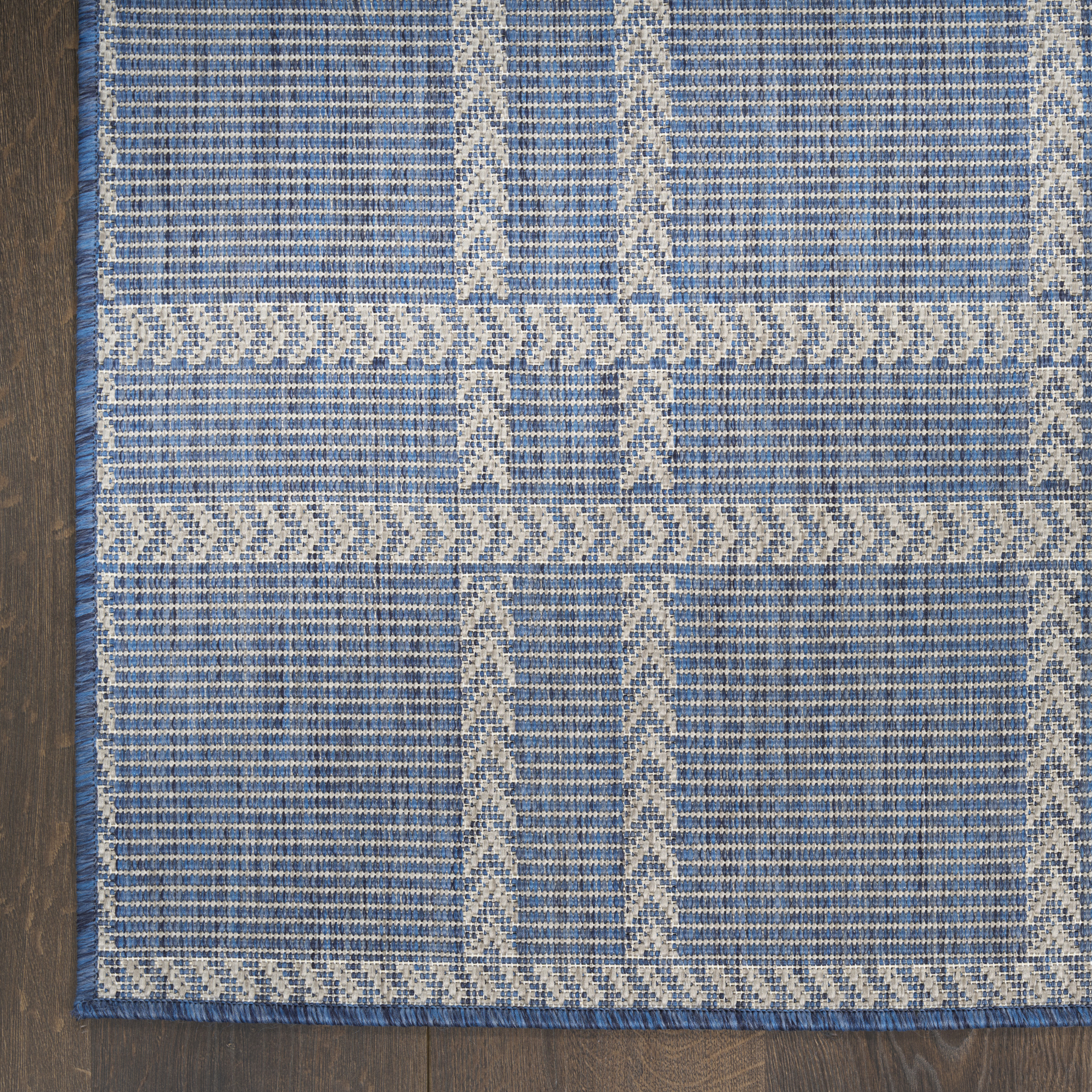 Nourison Horizon Indoor/Outdoor 9' x 12' Navy Modern Rug