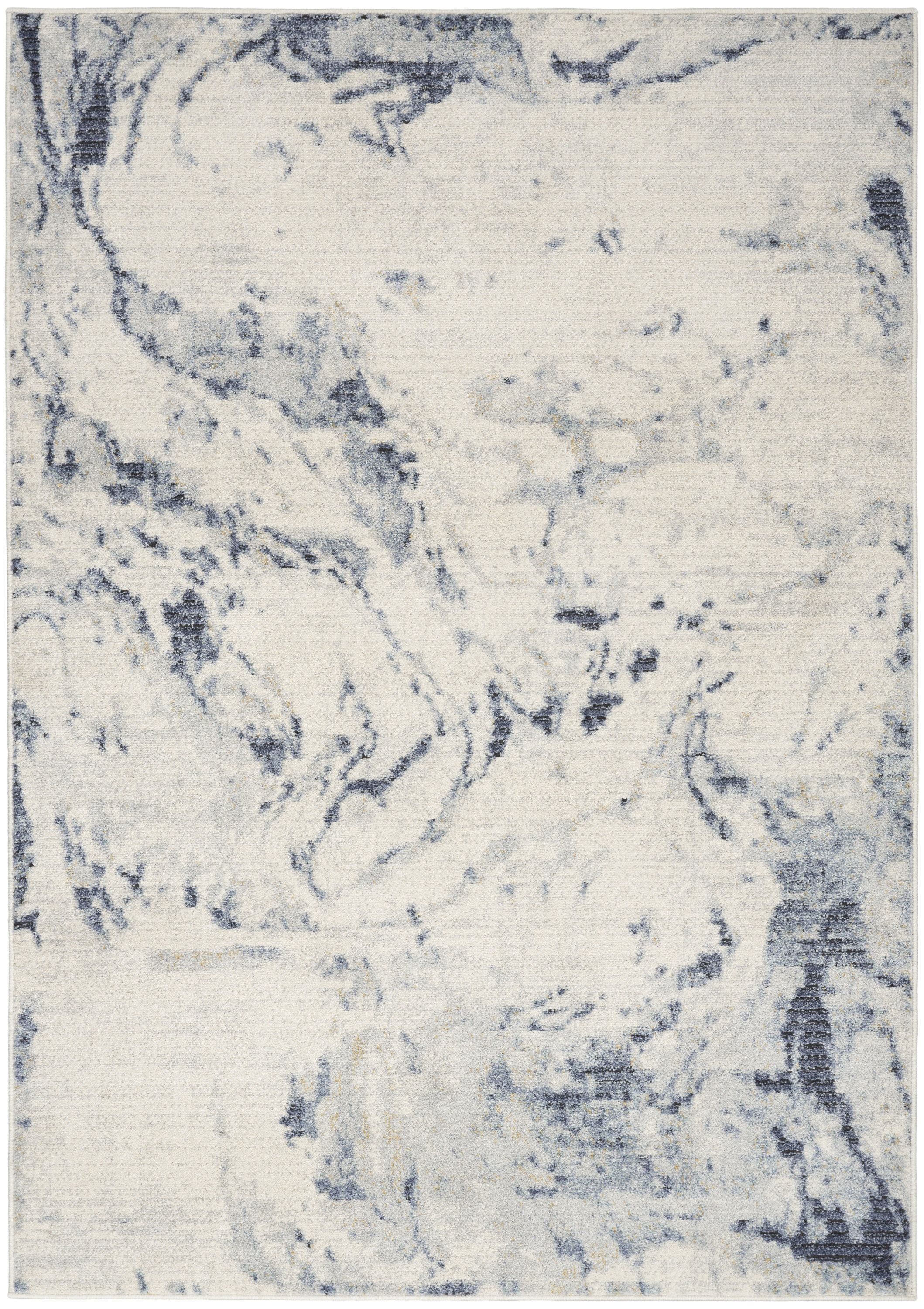 Nourison Motion 5'3" x 7' Ivory Blue Modern Indoor Rug