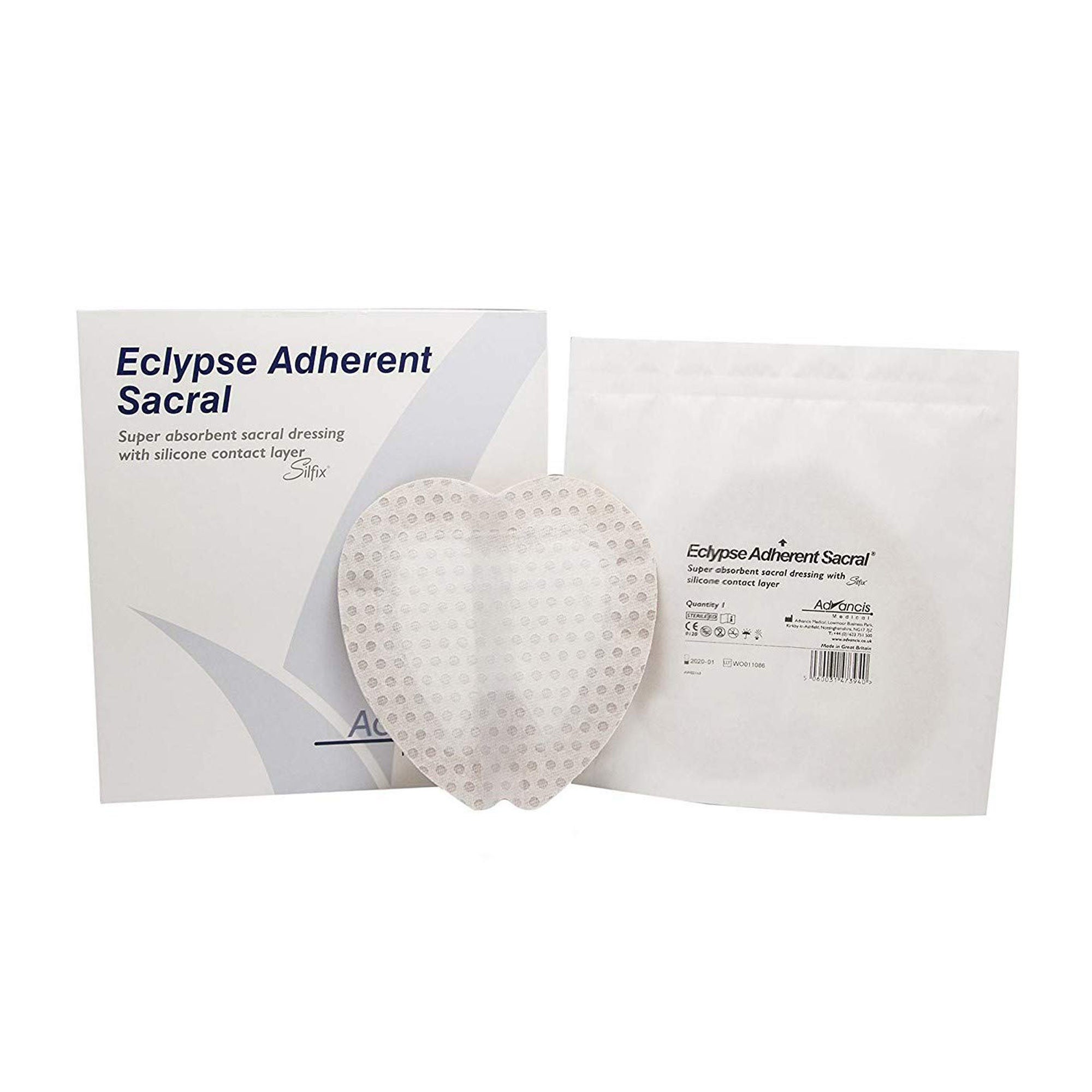 Mediusa DRESSING, WOUND SACRAL ECLYPSEABSRB STR 8.5"X9" (10/BX)