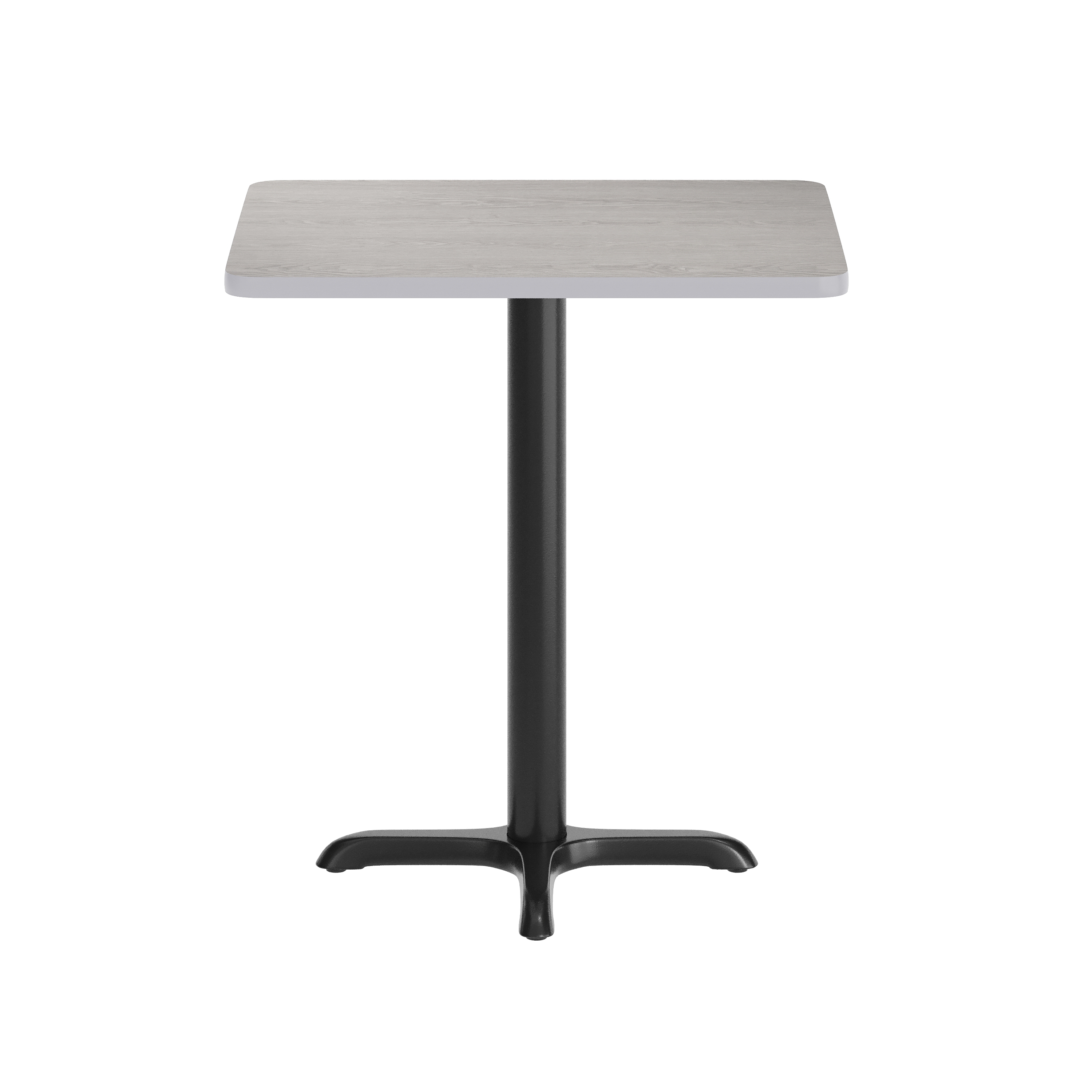 Graniss 24'' x 30'' White Rectangular Laminate Table Top with Black 22 x 22 "... - Picture 34 of 36