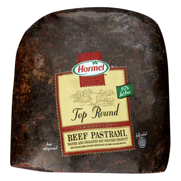 HORMEL(r) Pastrami, Top Round, Soy, Cap Off, Well, Deli-Faced, 2 pc . C1N1 - Front No Plunge In Package (Hi Res)