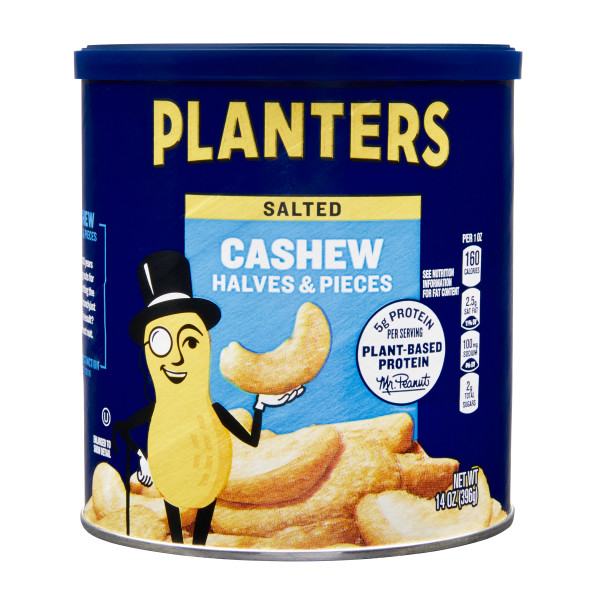 PLANTERS(r) Cashews Halves And Pieces 12/14oz . C1CB - Front Center Inner Pack (Hi Res)