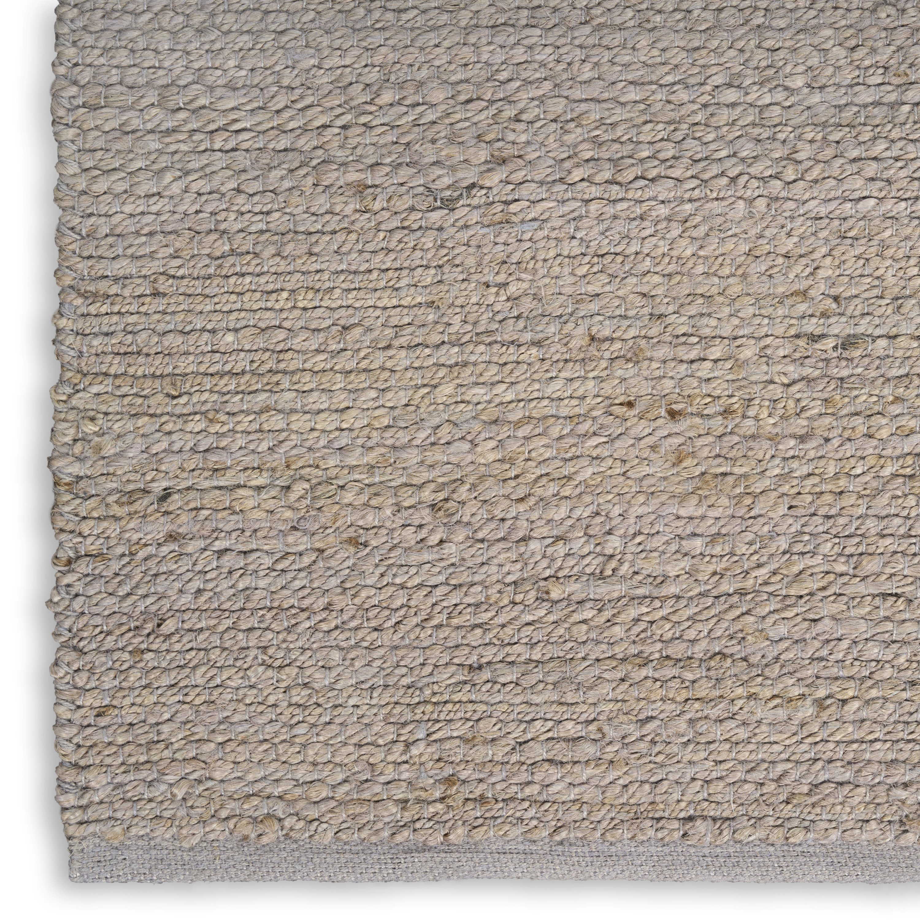 Nourison Natural Jute 3' x 5' Grey Farmhouse Indoor Rug