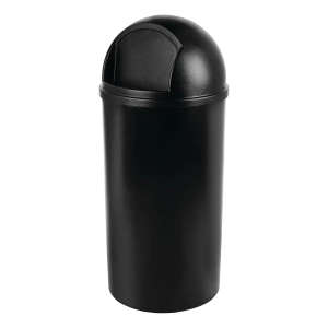 Rubbermaid Commercial, Marshal®, 25gal, Resin, Black, Round, Receptacle