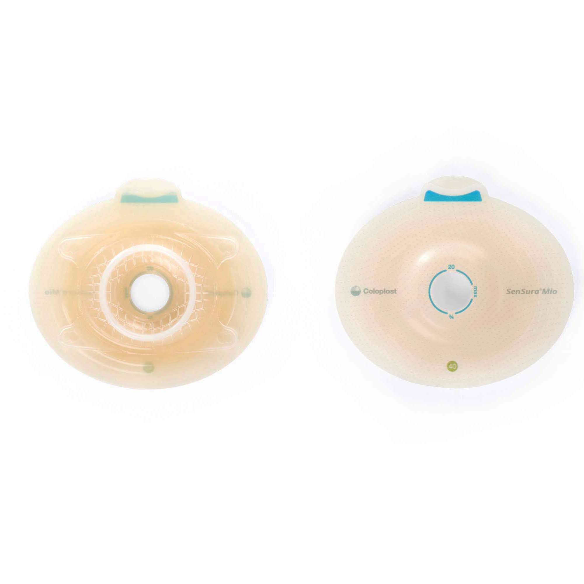 SenSura® Mio Click Convex Light Ostomy Barrier, 18 mm Stoma Opening, Green Match