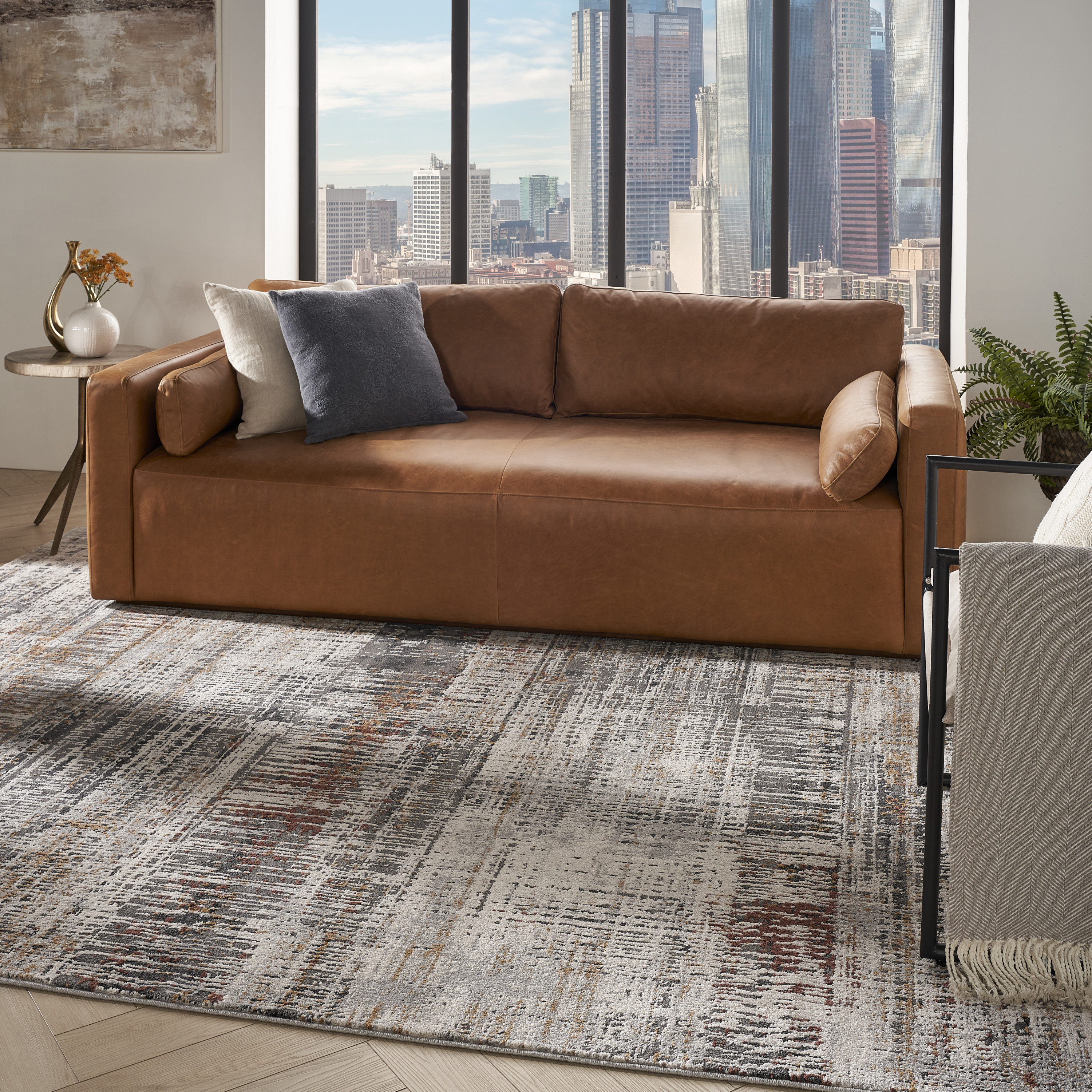 Nourison Tangra 7'10" x 9'10" Multicolor Modern Indoor Rug