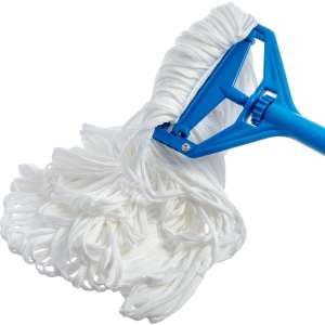 Carlisle, Cotton Looped-End Wet Mop Head with 1" Headband, Medium, White