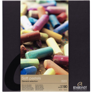 Soft Pastel Cardboard Box Set, General Selection, 90 Half Sticks