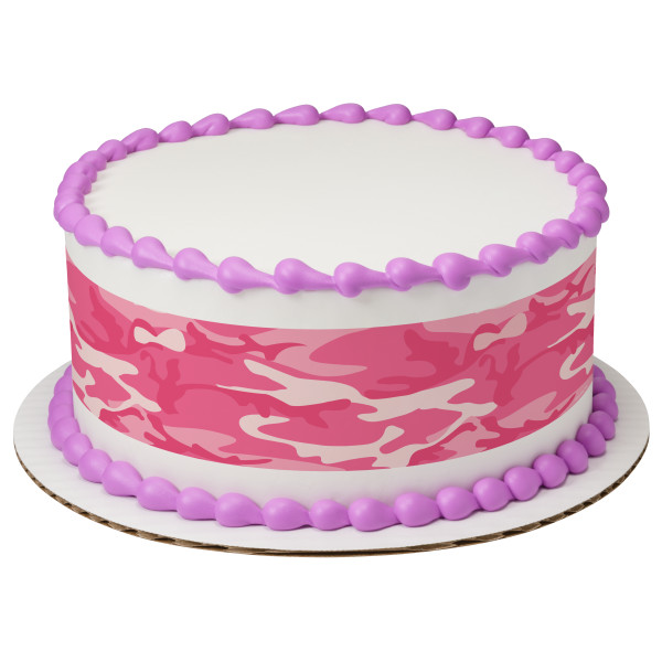 Pink Camo PhotoCake® Edible Image® Strips