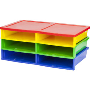 Quick Stack Literature Organizer, 6 Compartments, Classroom Colors