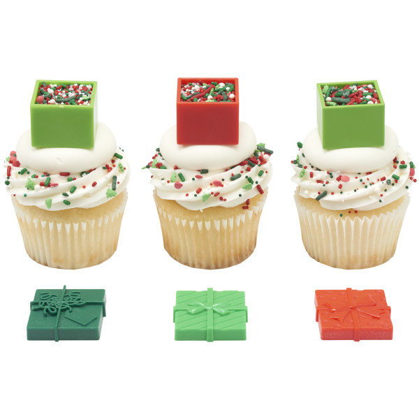 Fillable Festive Presents Cupcake Rings