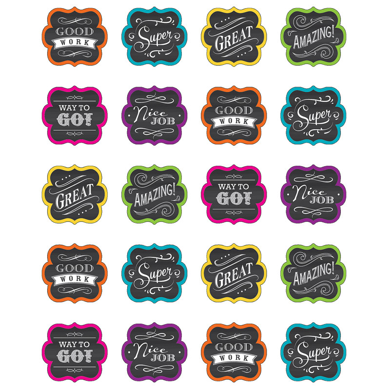 Chalkboard Brights Stickers, Pack of 120