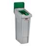 Rubbermaid Commercial, Slim Jim, Mixed Recycling Insert, Rectangular, Resin, Green, Receptacle Lid
