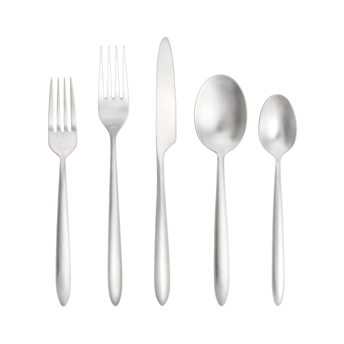 Velo Flatware, Brushed Stainless Steel, 20-Piece Set