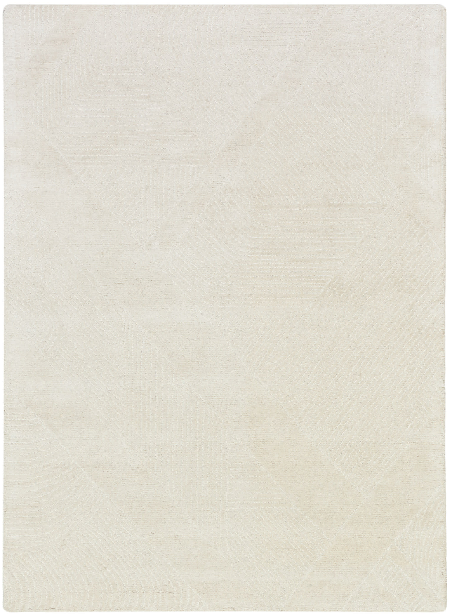 DKNY Pure Patterns 5'3" x 7'3" Ivory Modern Indoor Rug