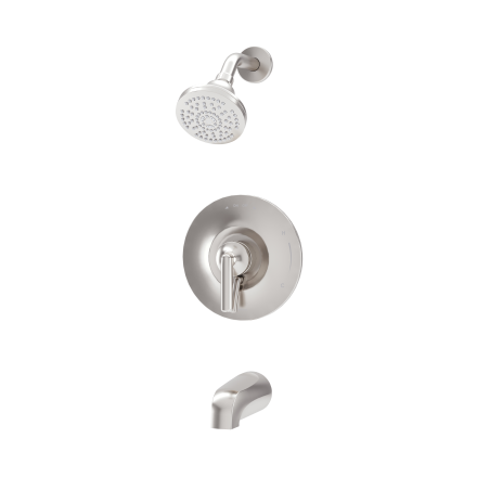 Birch Tub and Shower Trim Kit with VersaFlex Integral Diverter for Test Cap Valve