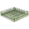 Full-size Signature insulated tray and steam table pan rack in light green
