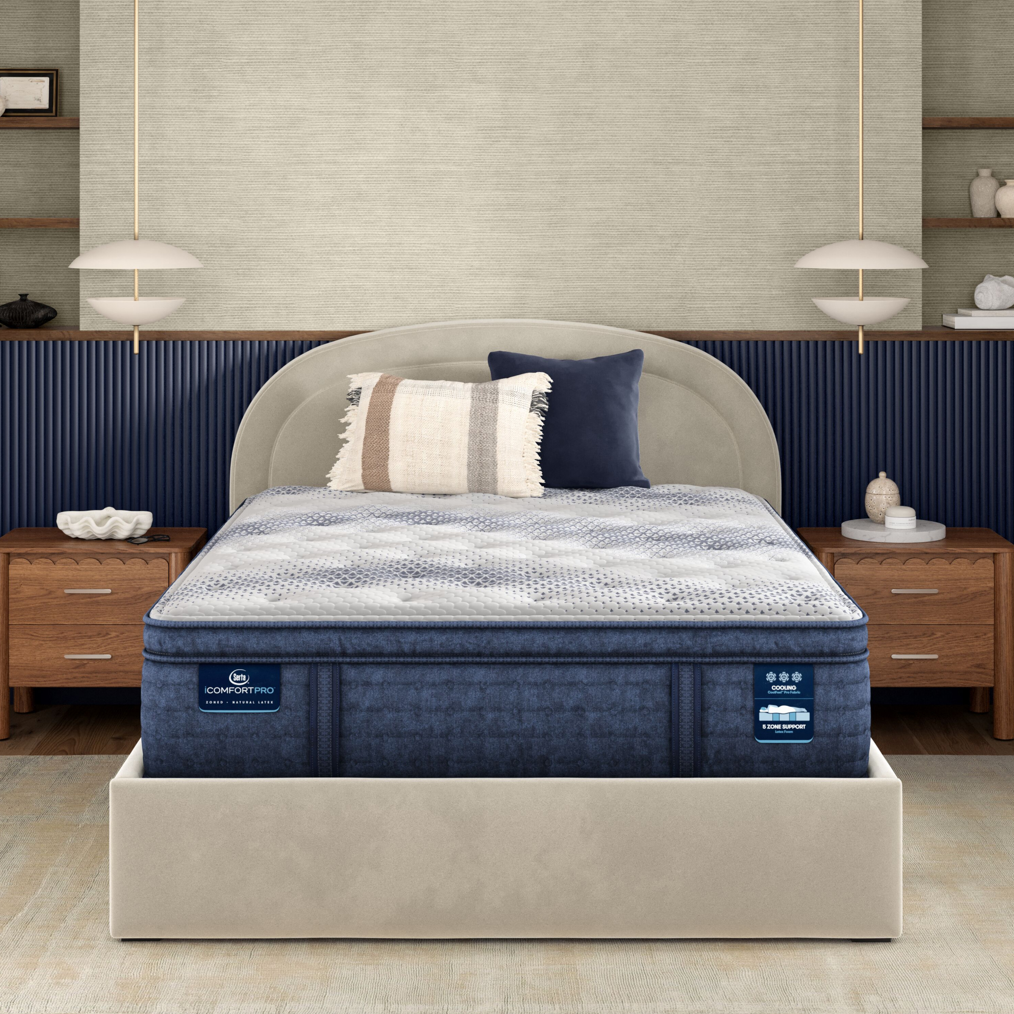 Serta iComfortPro Buckingham 16" Latex Foam Plush Pillow Top Mattress