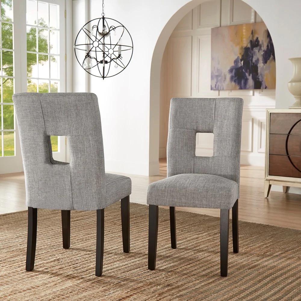 Keyhole Back Dining Chairs (Set of 2)
