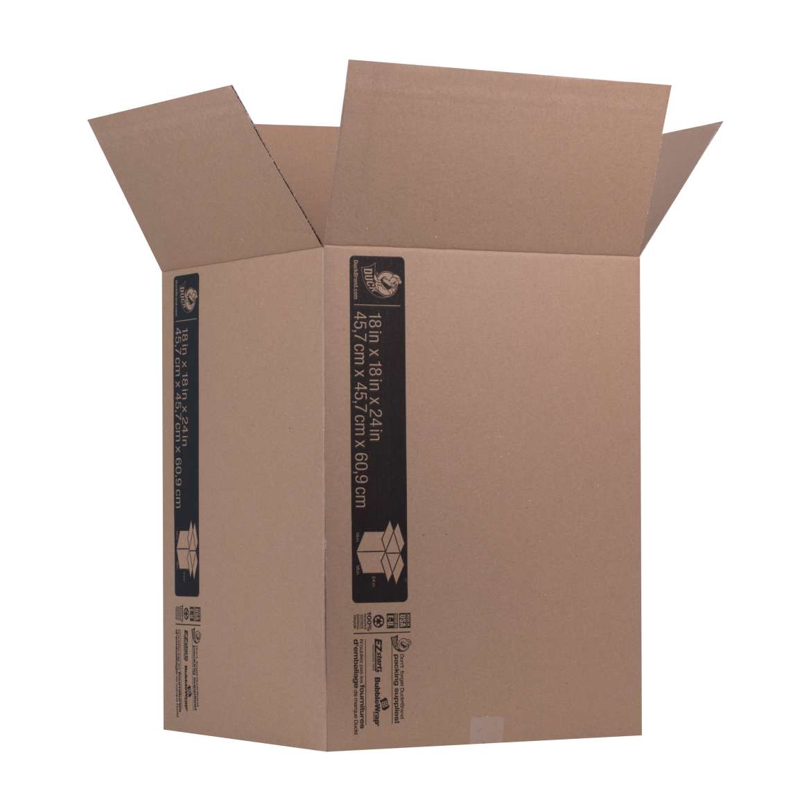 Duck® Brand Kraft Box - Brown, 18 in. x 18 in. x 24 in. Image