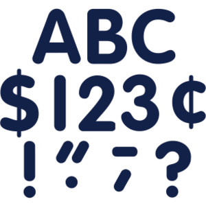 Classic Font 4" Uppercase Letters, Navy Blue