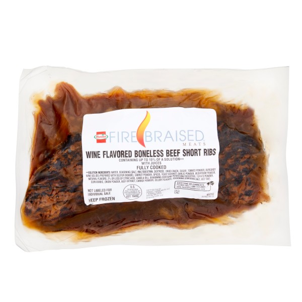 HORMEL(r) FIRE BRAISED(tm) Fire Braised Beef Short Rib, 4 pc. . C1CB - Front Center Inner Pack (Hi Res)