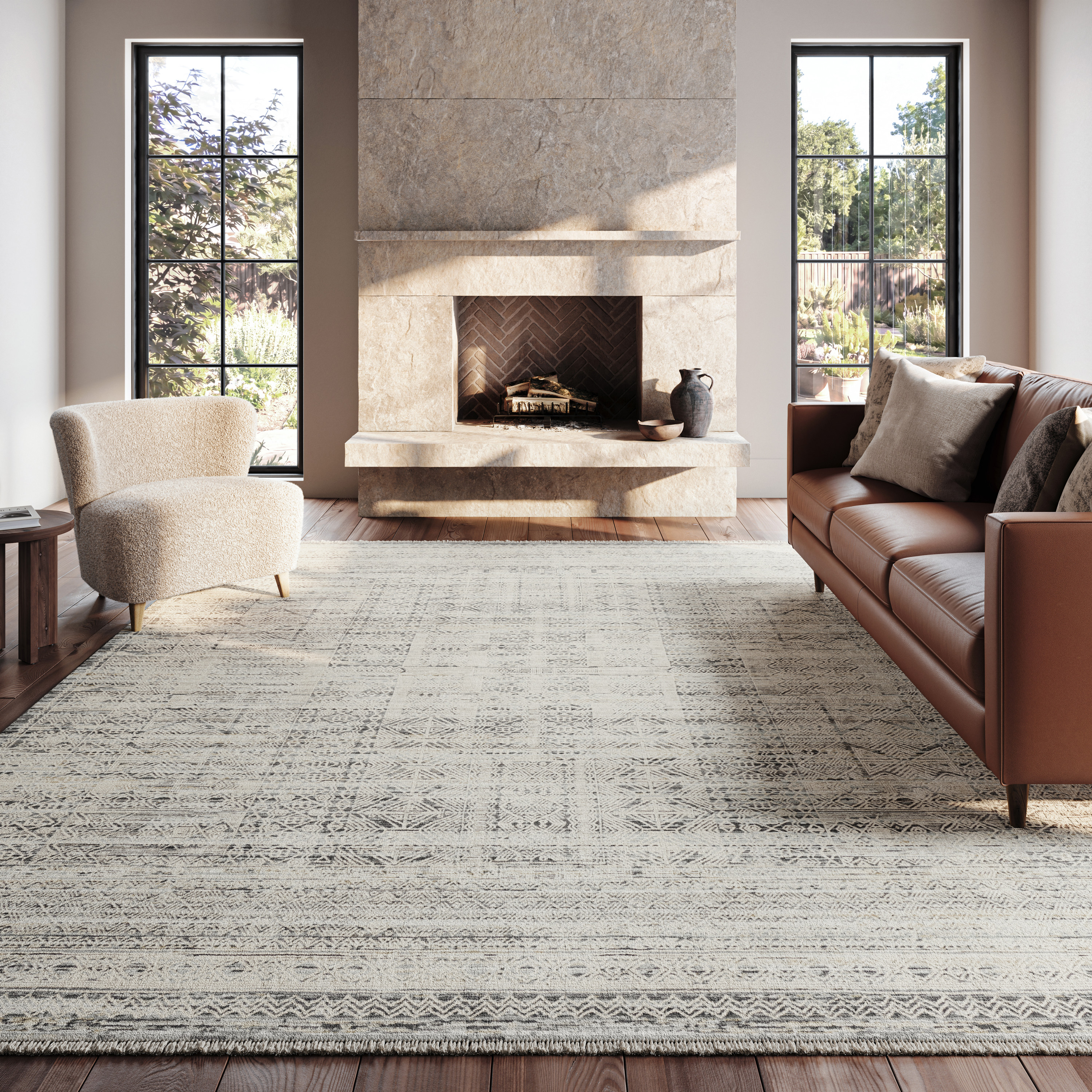 Nourison Lynx 7'10" x 10'1" Ivory Blue Vintage Indoor Rug