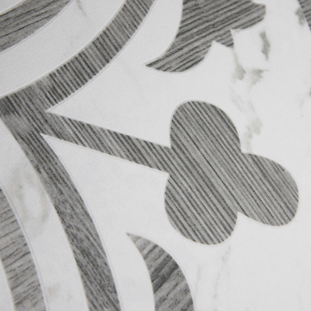 Llama Arte Loire Silver Smoke 9-3/4 in. x 9-3/4 in. Porcelain Floor and Wall Tile