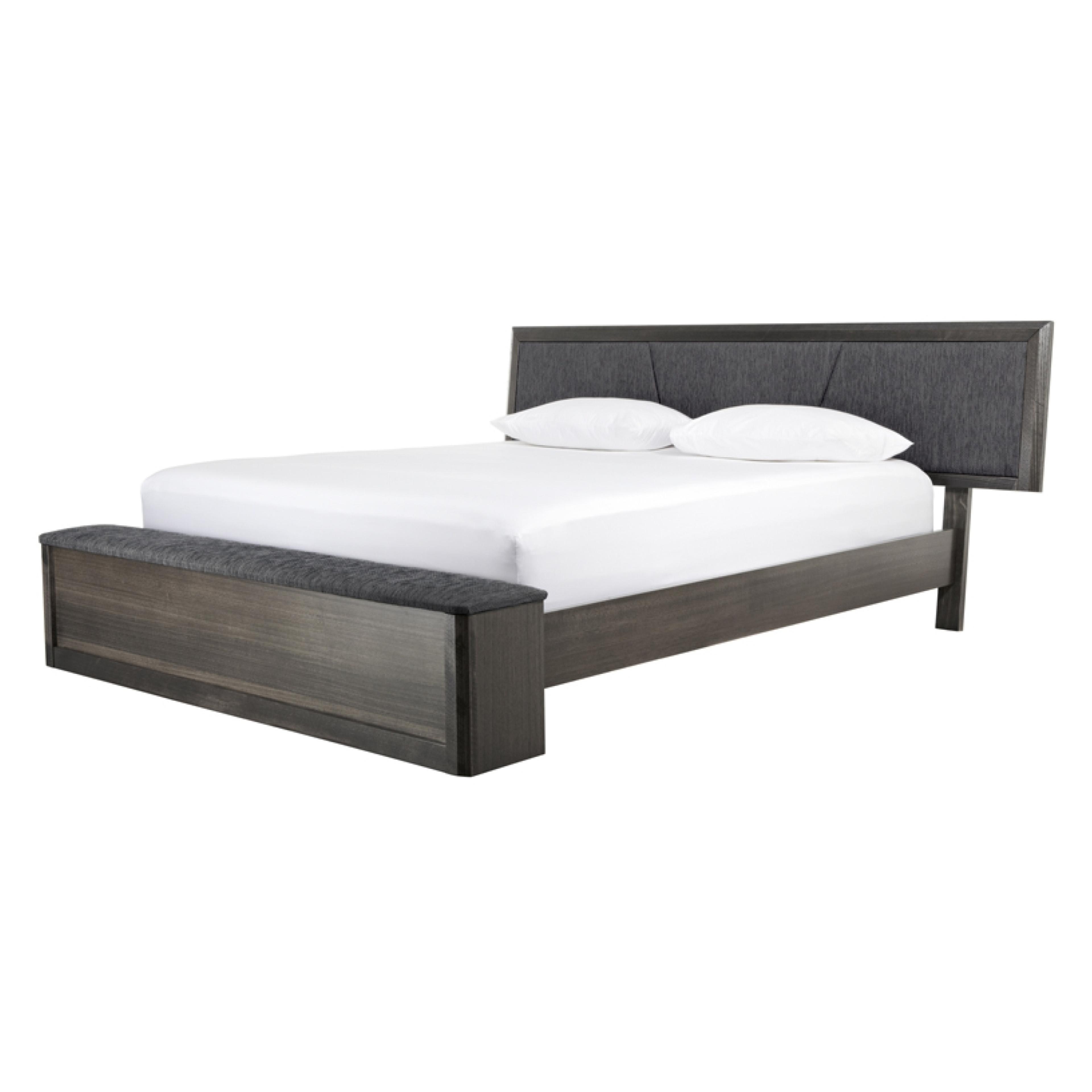 Product image of the  Maitland Bed Frame, W/ Extended Upholstered Headboard & Storage Foot Box Base, Charcoal-Vibe Charcoal from Forty Winks